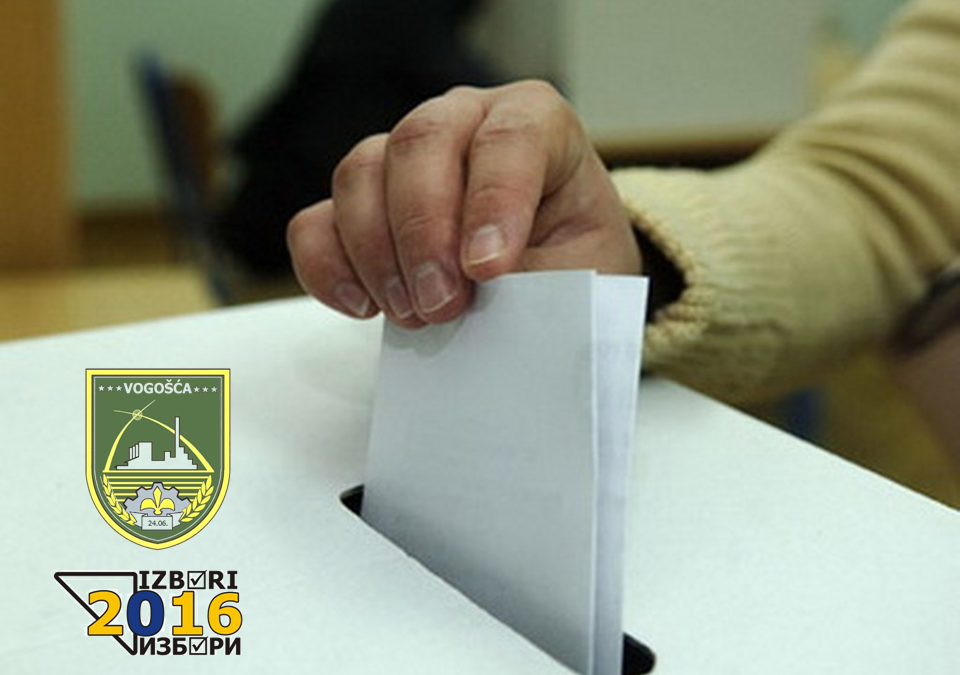 LOKALNI IZBORI 2016. – LOKACIJE BIRAČKIH MJESTA U VOGOŠĆI