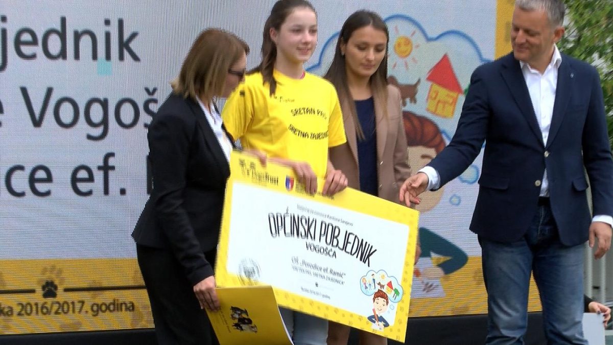 TAKMIČENJE „SRETAN PAS-SRETNA ZAJEDNICA“ : POBJEDNICI ZA OPĆINU VOGOŠĆA EKIPA OŠ „PORODICE EF. RAMIĆ“