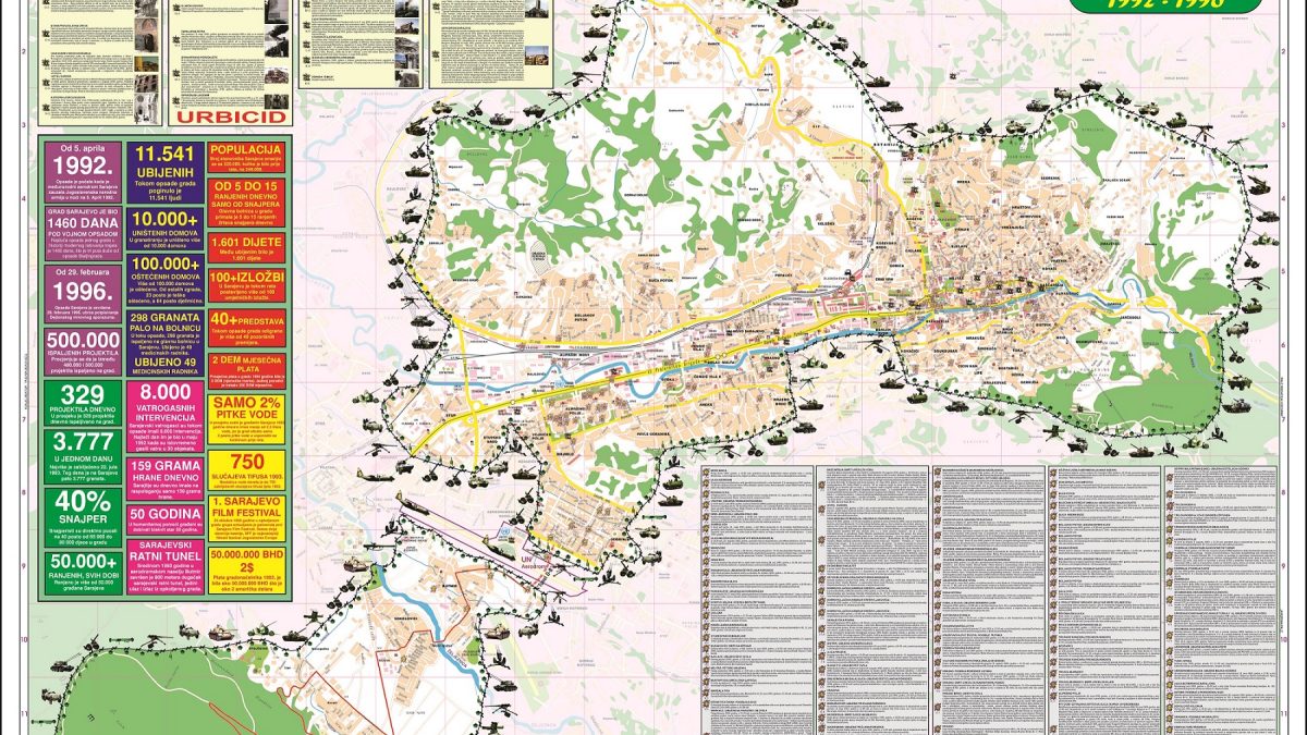 MAPA OPKOLJENOG SARAJEVA – PODSJETNIK ZA GENERACIJE KOJE DOLAZE