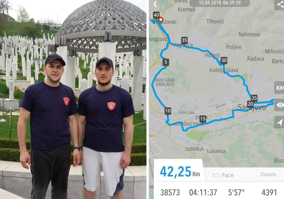 VOGOŠĆANSKI VATROGASCI TRČALI MARATON U ČAST ARMIJE BIH