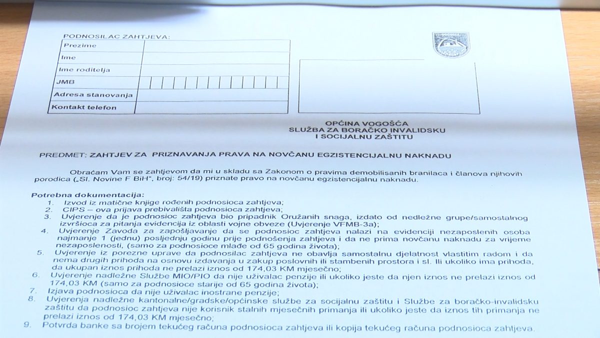 EGZISTENCIJALNA NAKNADA: U VOGOŠĆI U JANUARU 15 NOVIH ZAHTJEVA