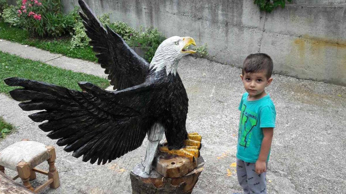 DVORIŠTE HAJRE TITORIĆA KRASE NEOBIČNE DRVENE FIGURE