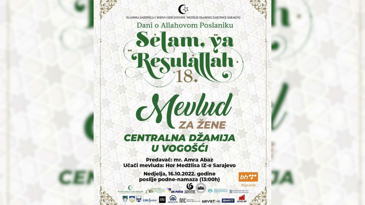 U CENTRALNOJ VOGOŠĆANSKOJ DŽAMIJI U NEDJELJU ĆE BITI PROUČEN MEVLUD ZA ŽENE