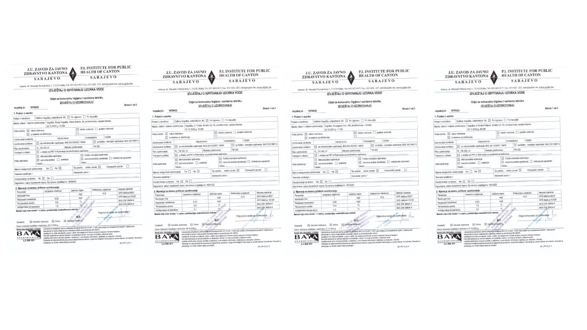 VODA NA ČETIRI LOKALNA VODOVODA ISPRAVNA ZA UPOTREBU