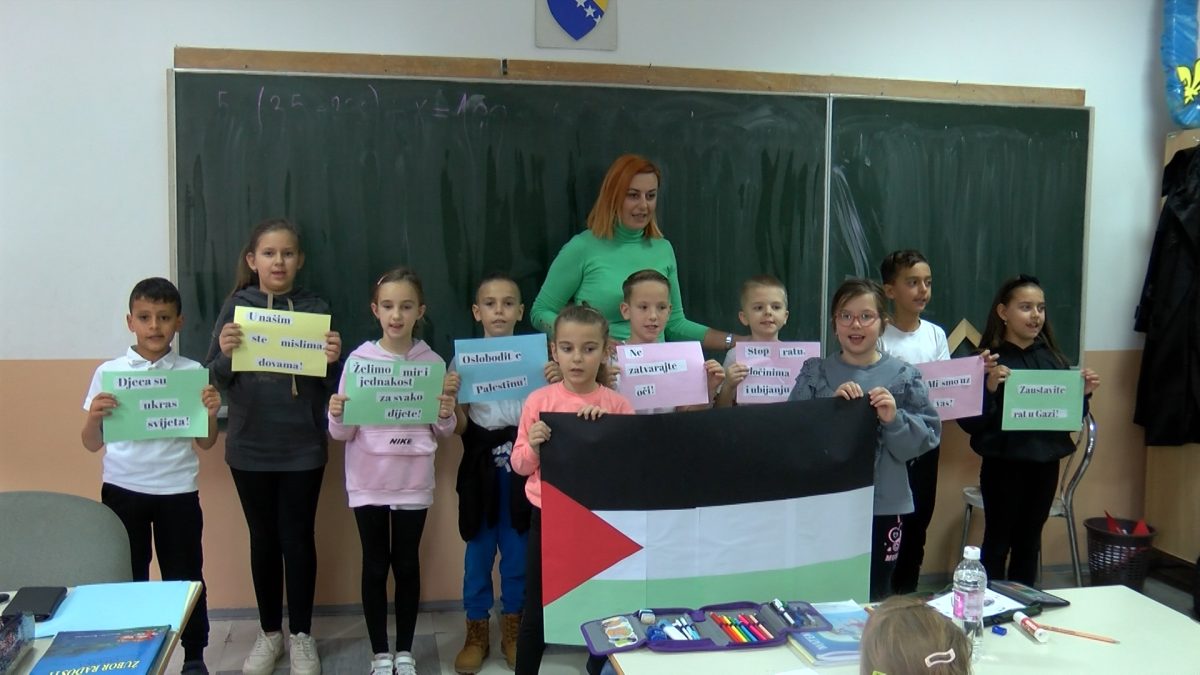 UZ AKCIJU PRIKUPLJANJA NOVCA, UČENICI OŠ „ZAHID BARUČIJA“ UPUTILI PORUKE PODRŠKE PALESTINSKOJ DJECI