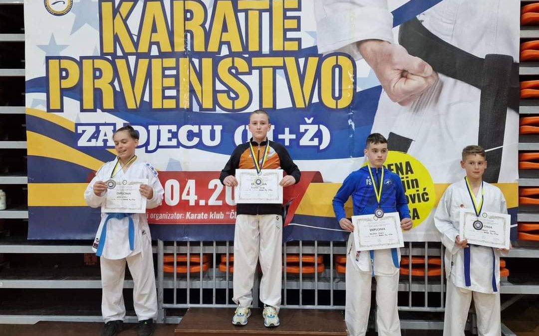 KARATISTI SAMBONA OSVOJILI ZLATO I BRONZU NA DRŽAVNOM PRVENSTVU ZA DJECU U ZENICI