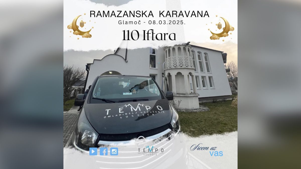 ČLANOVI OMLADINSKOG UDRUŽENJA “TEMPO” I OVOG RAMAZANA POSTAČIMA I POVRATNICIMA DOSTAVLJAJU IFTARE