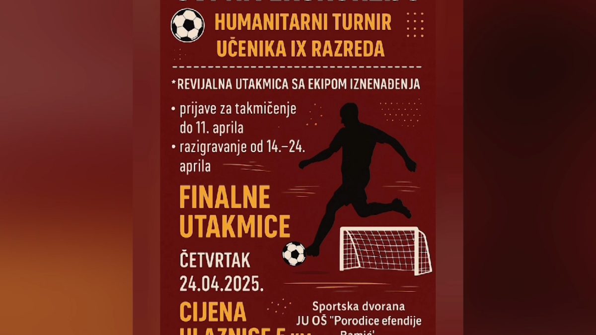 U OŠ „PORODICE ef. RAMIĆ” SUTRA FINALE HUMANITARNOG TURNIRA POD NAZIVOM „SVI NA EKSKURZIJU“