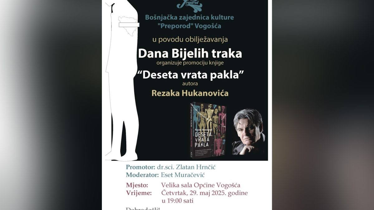 BZK “PREPOROD” VOGOŠĆA SUTRA ORGANIZUJE PROMOCIJU KNJIGE POD NAZIVOM “DESETA VRATA PAKLA”