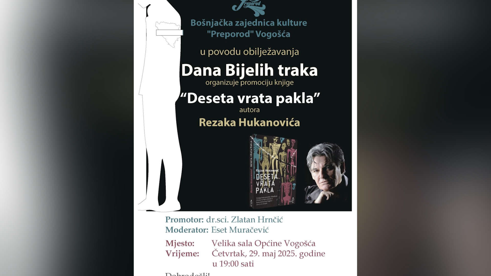 BZK “PREPOROD” VOGOŠĆA SUTRA ORGANIZUJE PROMOCIJU KNJIGE POD NAZIVOM “DESETA VRATA PAKLA”