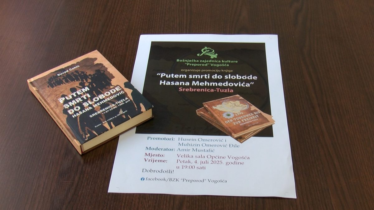 SUTRA U VOGOŠĆI PROMOCIJA KNJIGE „PUTEM SMRTI DO SLOBODE HASANA MEHMEDOVIĆA“