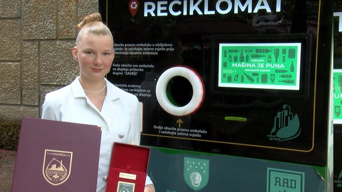 DOBITNICA ZAHVALNICE OPĆINE VOGOŠĆA LAMIJA ĐOZO – DJEVOJČICA VELIKOG SRCA I EKOLOŠKE SVIJESTI