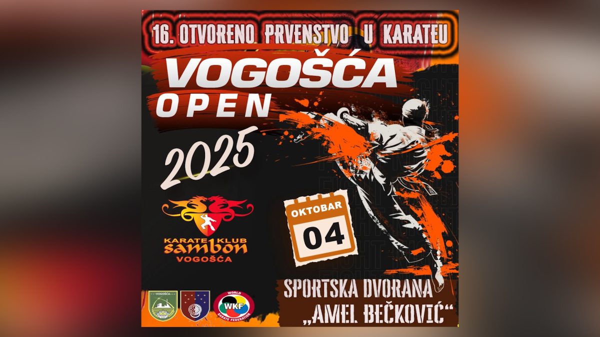 KARATE KLUB “SAMBON” DOMAĆIN 16. OTVORENOG PRVENSTVA U KARATEU “VOGOŠĆA OPEN 2025”
