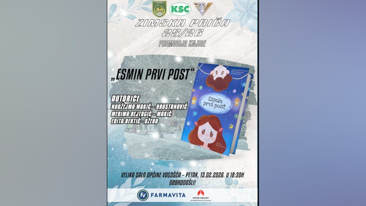 SUTRA PROMOCIJA KNJIGE “ESMIN PRVI POST”
