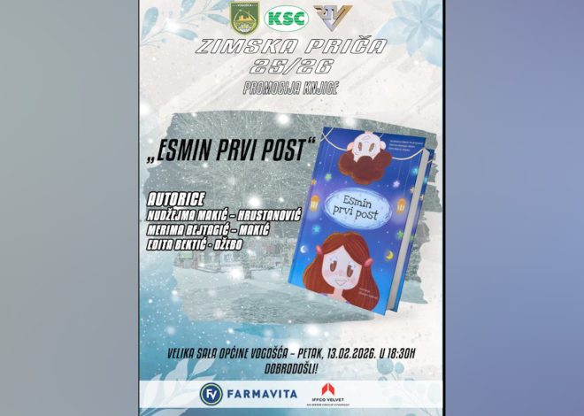 SUTRA PROMOCIJA KNJIGE “ESMIN PRVI POST”