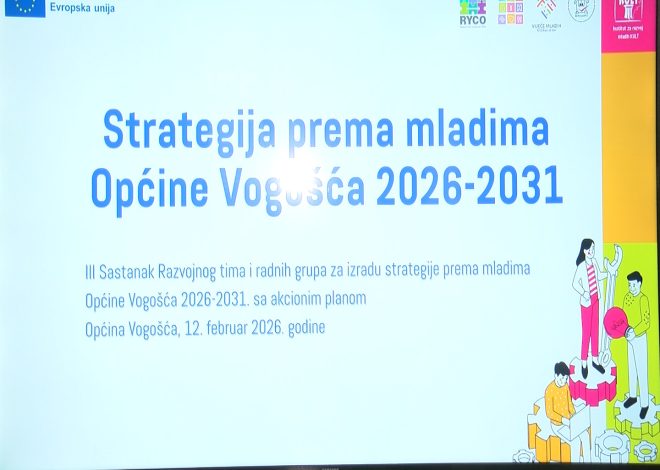 OPĆINA VOGOŠĆA JAČA ULOGU MLADIH: DANAS PREDSTAVLJENA STRATEGIJA PREMA MLADIMA