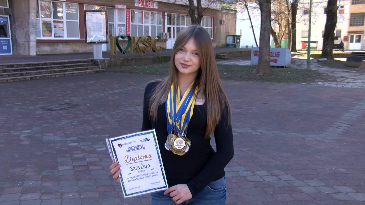 SARA ŽERO DOBITNICA PRIZNANJA ZA NAJPERSPEKTIVNIJU SPORTISTKINJU KS ZA 2025. GODINU U ATLETICI