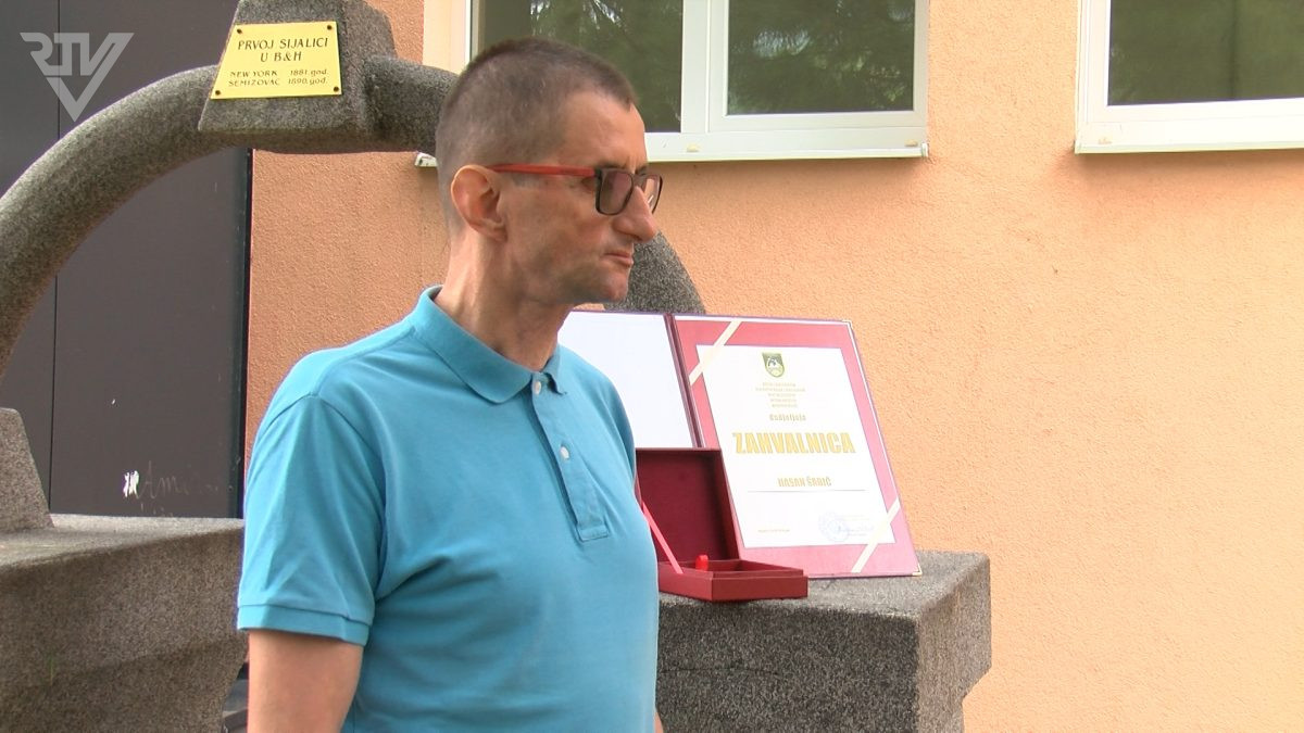 HASAN ŠABIĆ DOBITNIK ZAHVALNICE OPĆINE VOGOŠĆA